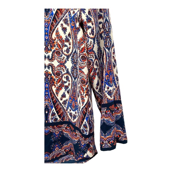 Cremieux Womens Blouse Multicolor Tunic Long Sleeve V Neck Pullover Medium - Picture 2 of 8